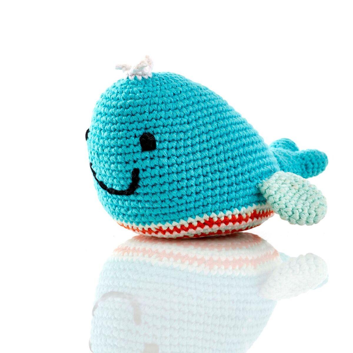 Crochet Cotton Blue Whale Soft Toy